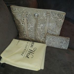 American West Baroque Tote & Wallet Set